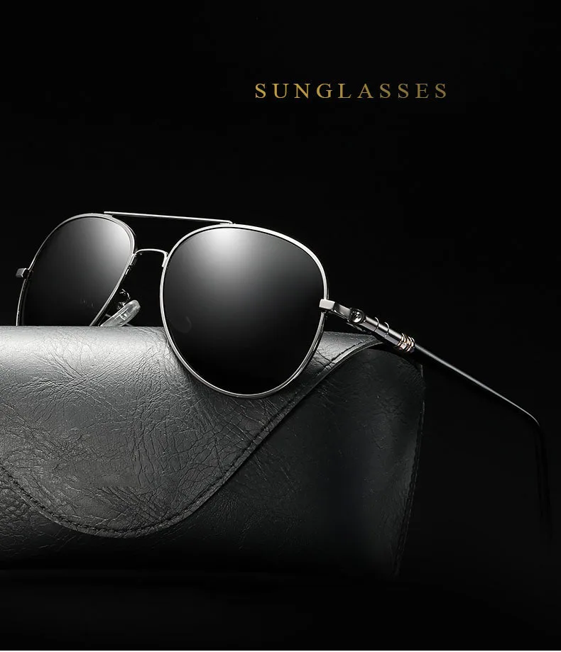 Legierung Pilot getönte Lesesonnenbrille Männer klassisch täglich schwarz fertig Presbyopie Brillen Outdoor Shade Brillen – Detail 3