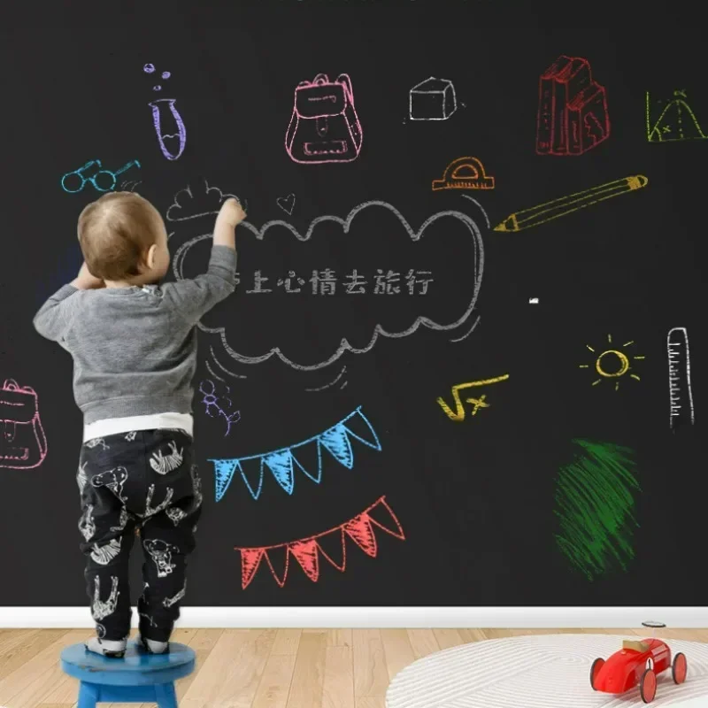 

Premium Blackboard Wall Sticker for Kids and Office, Self-Adhesive Chalkboard and Thick Whiteboard Sticker, Teaching Tool