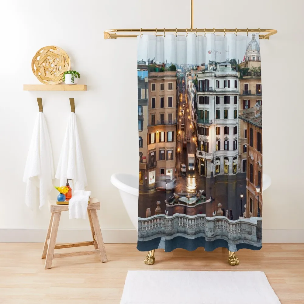 

Via Condotti Waking Up - Impressions Of Rome Italy Shower Curtain Bathroom Decor Shower For Bathroom Cute Shower Window Curtain