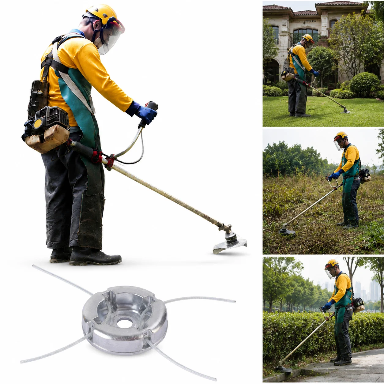 Aluminum Protective Cover Trimmer Head,Universal Grass Cutter Head,Garden Machinery Replacement Parts,Weed Wacker