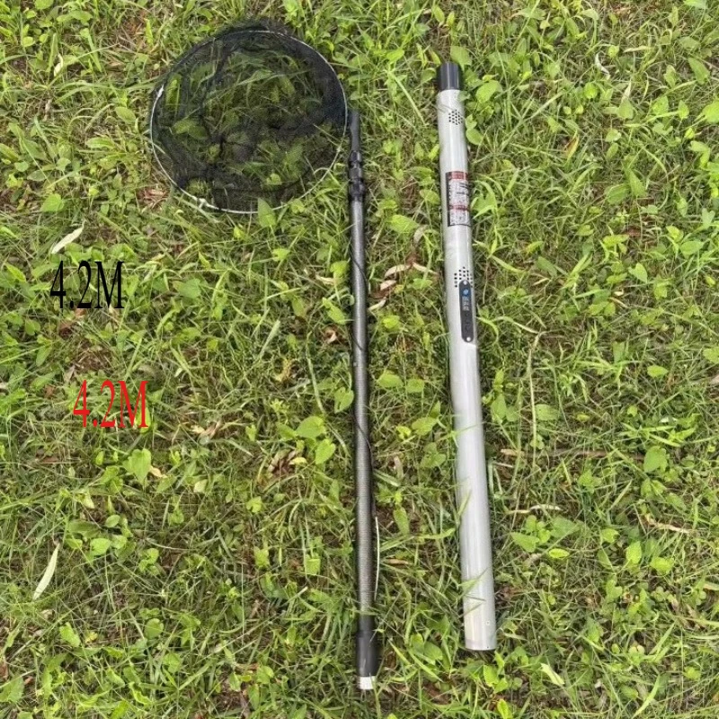 

Сверхлегкая карбоновая удочка по индивидуальному заказу на заводе, складная рыболовная снасть длиной 4,2 м, портативная телескопическая подсак