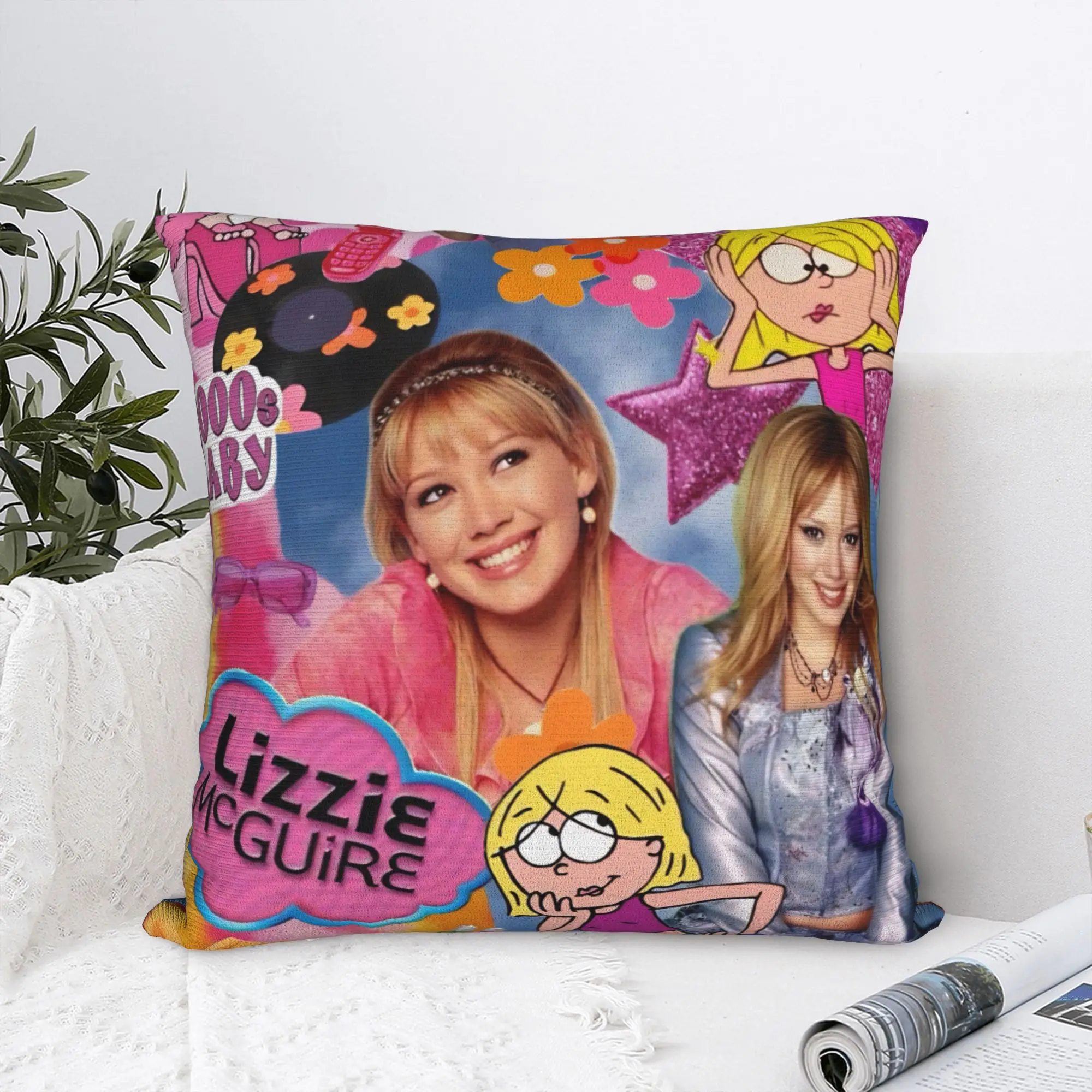 Lizzies Anime McGuires Pillowcase Polyester Cushion Cover Decorations  Pillow Case Cover Home Zipper 18'