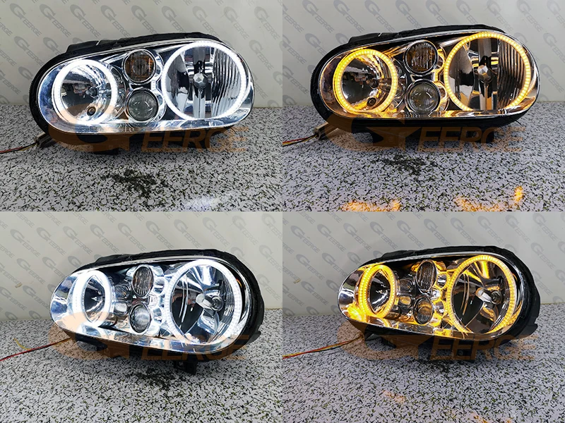 สําหรับ Volkswagen VW Golf MK4 R32 Gti VR6 CABRIO A4 Ultra Bright Day ไฟเลี้ยวสัญญาณ SMD LED Angel Eyes ชุด Halo แหวน