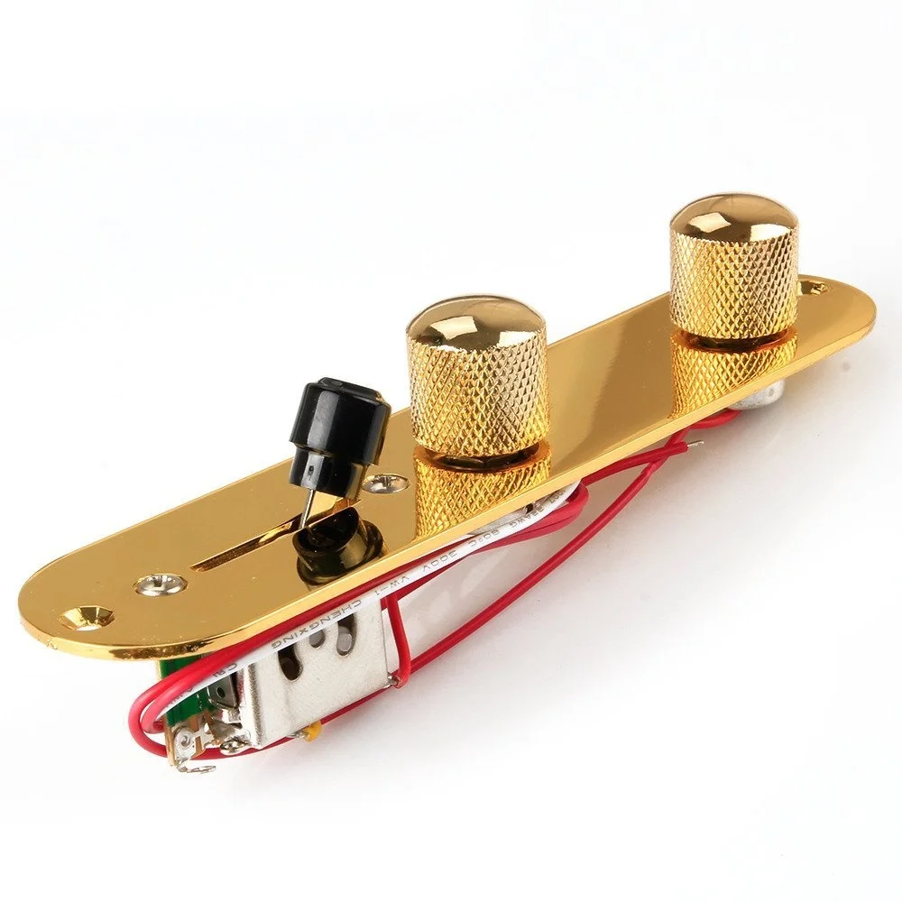 LOOK Electric Guitar Loaded Control Plate Switch Harness For Fende r TL Telecaster Tele Guitar Gitars Guitarras-Golden Color