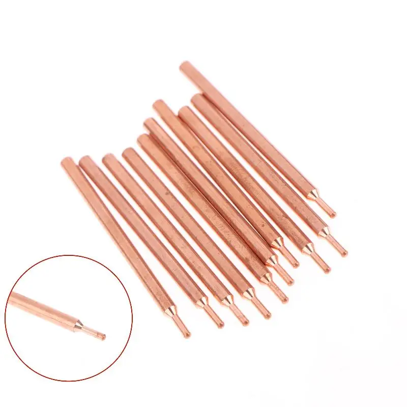 【F】2/5/10Pcs 3MM Purple Copper Oxide Electrode Head 18650 Power Battery Double Head Spot Welding Needle