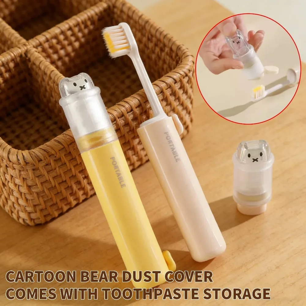 1 piece - Convenient toothbrush travel container, 2-in-1 folding toothbrush set - Small and convenient - Essential for business