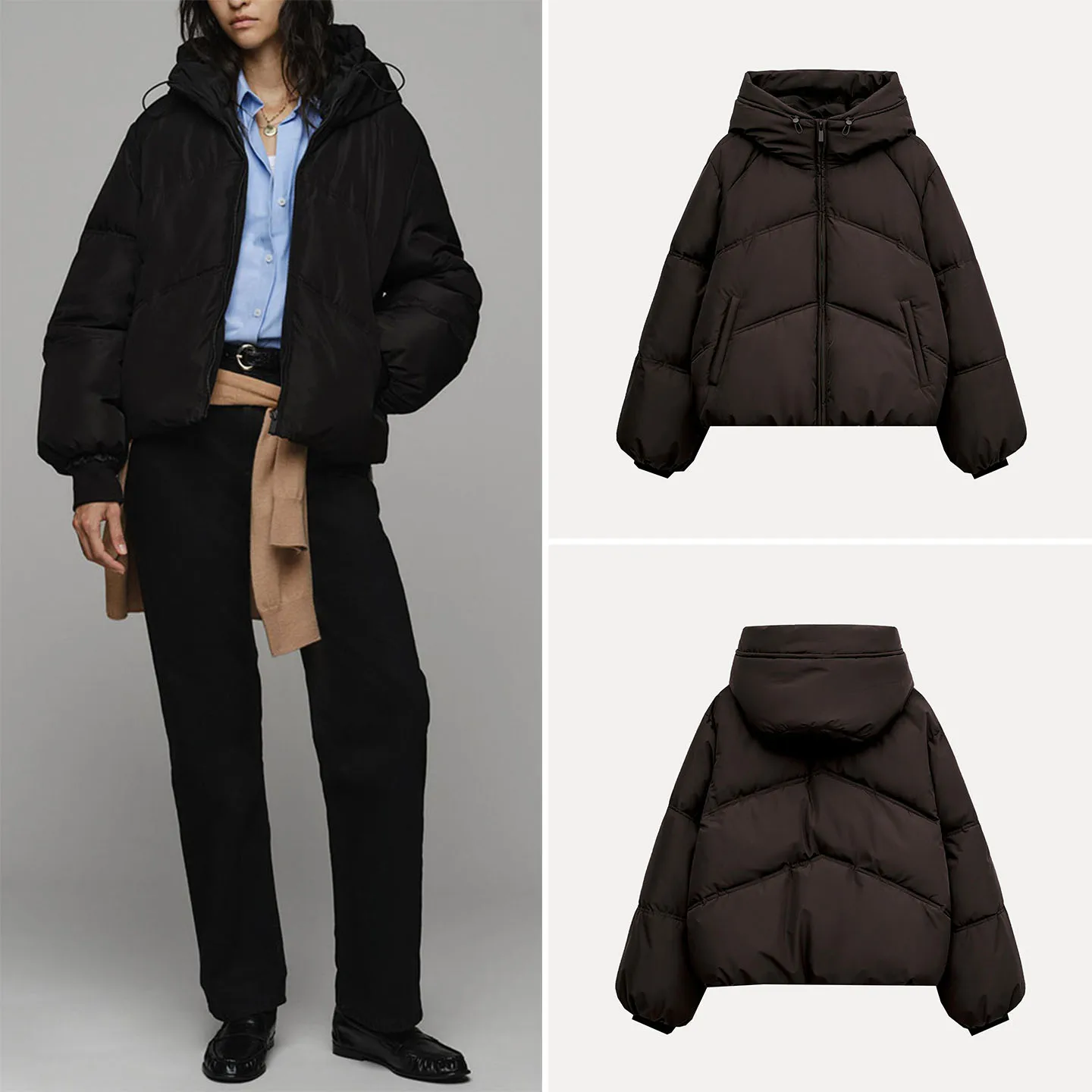 Casual Women's Long Sleeve Hooded Jacket Zipper Outdoor Coat Autumn 2026 New Style Standard Fit Zadata Fashion Ladieswear