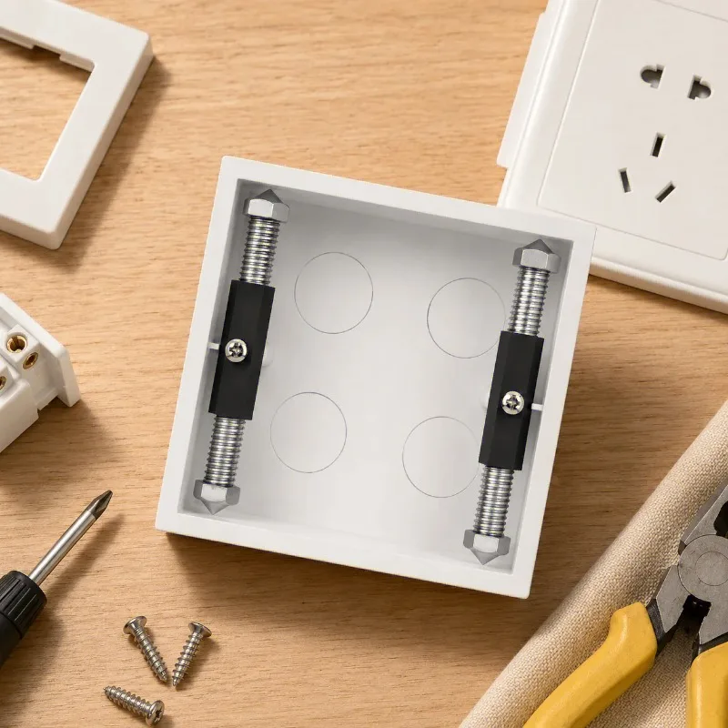 Einstellbares Reparaturwerkzeug für Wandschalter- und Steckdosenkassetten mit Schraubenschlüssel, Stützstange und Elektrowartungsset für Schrauben und Zubehör – Detail 1