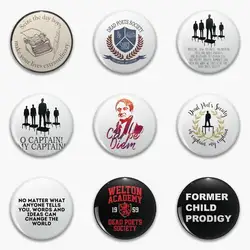 Carpe Diem Dead Poets Society Design Soft Button Pin Customizable Badge Brooch Lover Lapel Pin Cute Women Collar Metal Creative