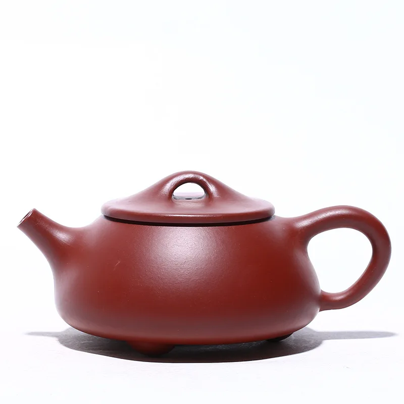 Raw Ore Dahongpao Jingzhou Stone Scoop Pot, Zisha Teapot, Yixing Handmade Pot, Kung-Fu Teaware, Purple Clay Drinkware for Puer