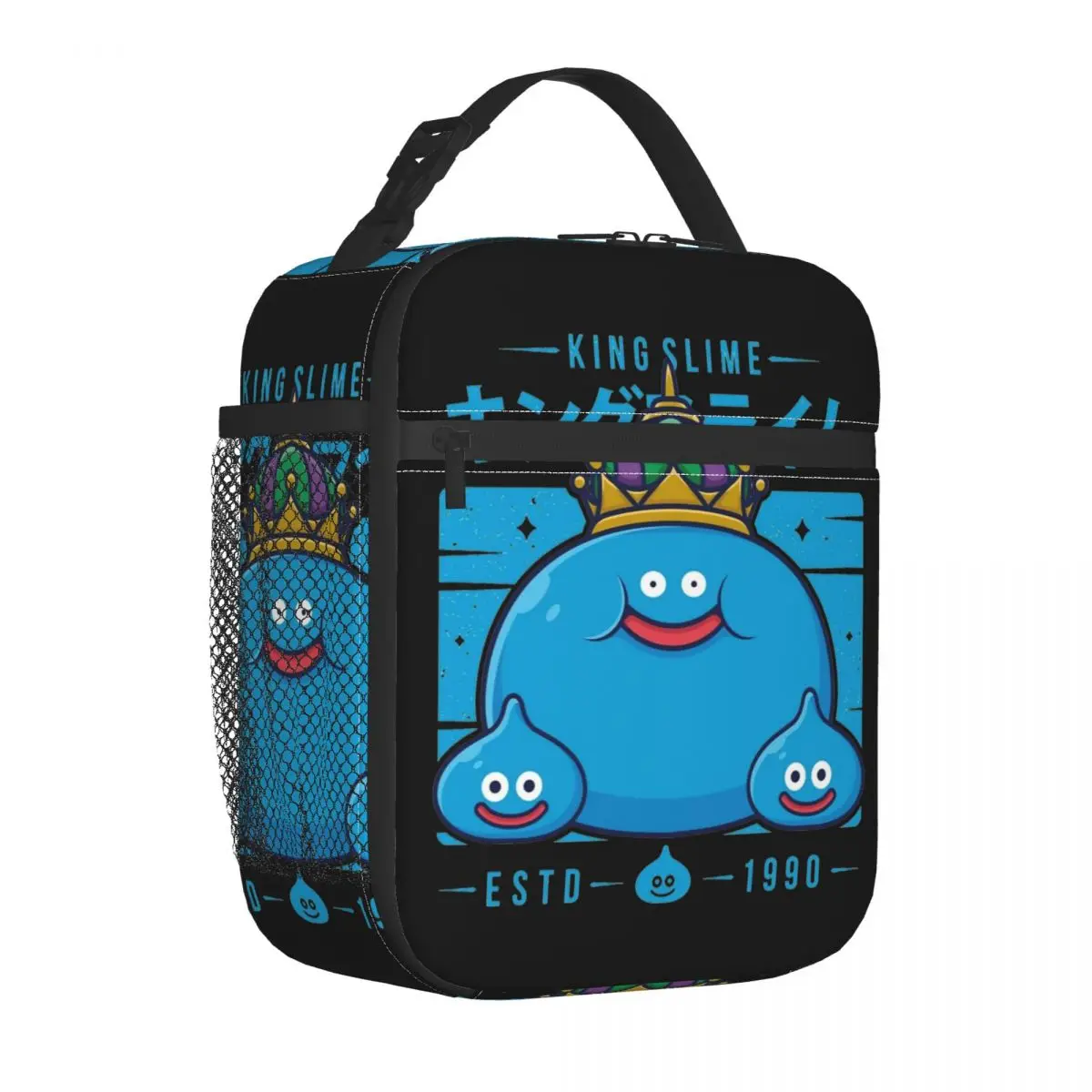 Dragon Quest King Slime Insulated Lunch Bag Cooler Lunch Container Portable Tote Lunch Box Food Handbags Office Travel