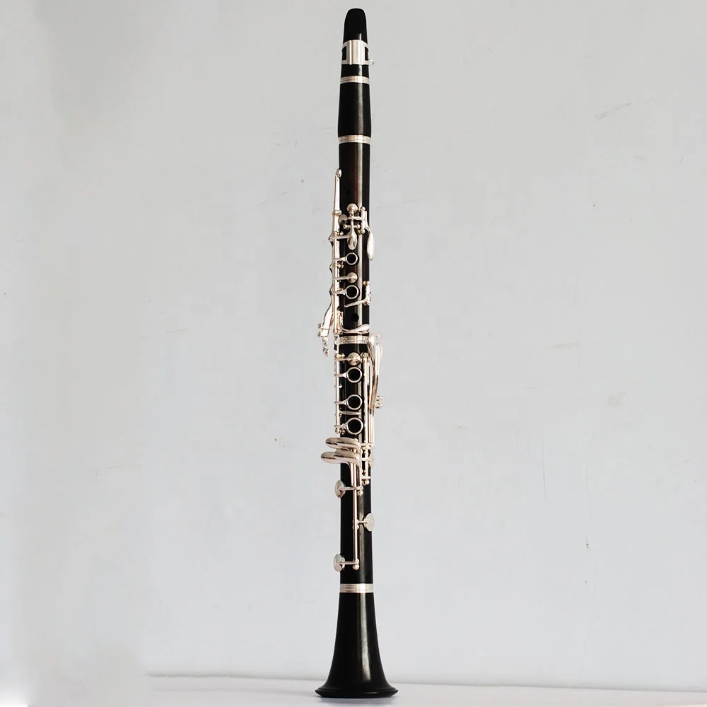 Ebony silver plated Bb clarinet professional playing instrument