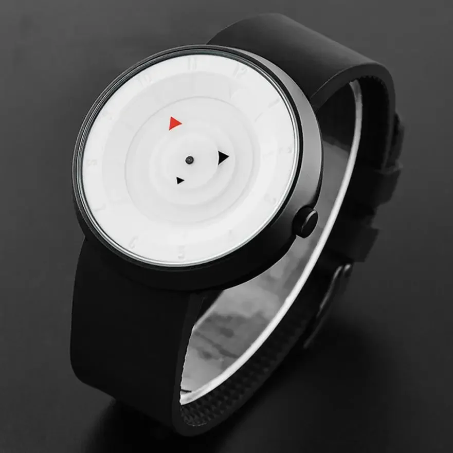 ساعات رياضية فريدة للرجال ، ساعات يد كوارتز ، سوار سيليكون ، ساعة فريدة من نوعها ،