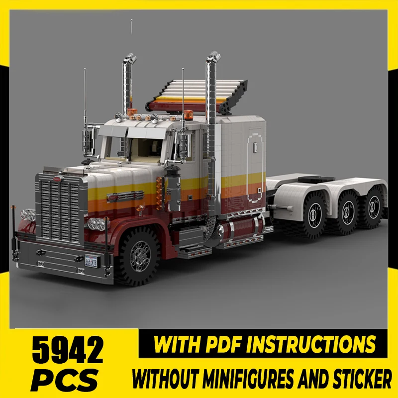 

Urban Car Model Moc Building Blocks Modular 389 Tri Axle Truck Bricks Model DIY Assembly Construction Toy Holiday Birthday Gifts