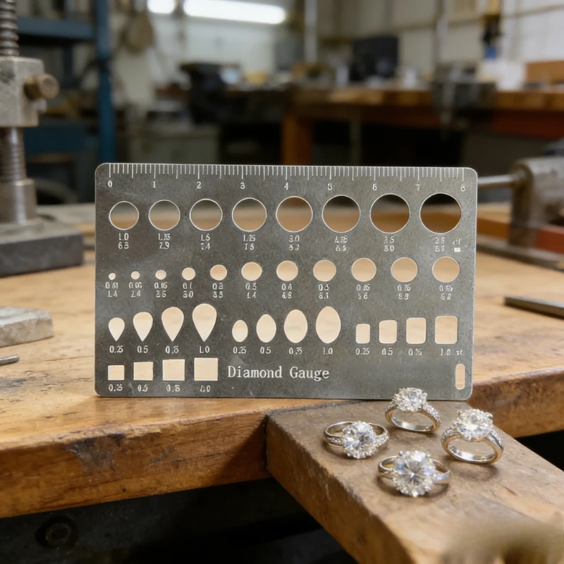 

Portable Diamond Gauge 0.01-3.0ct Carat Estimator Professional Jewelry Sizing Measuring Tools For Gemstone Testing