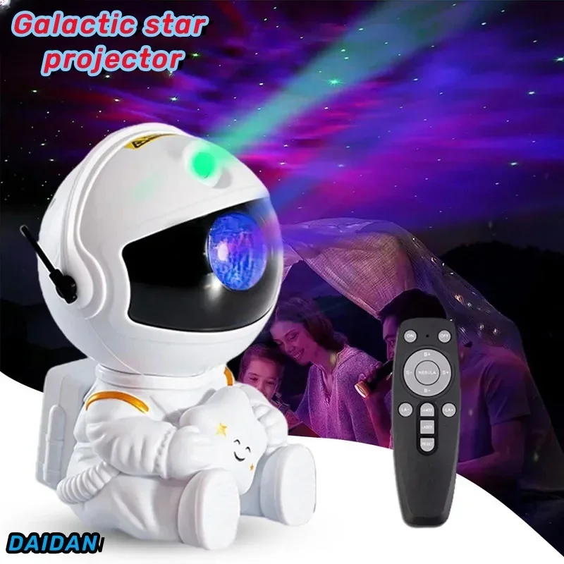 Star Projector Night Light Astronaut Space Projector Starry Nebula  Ceiling Lamp  Bedroom  Decor  Gift