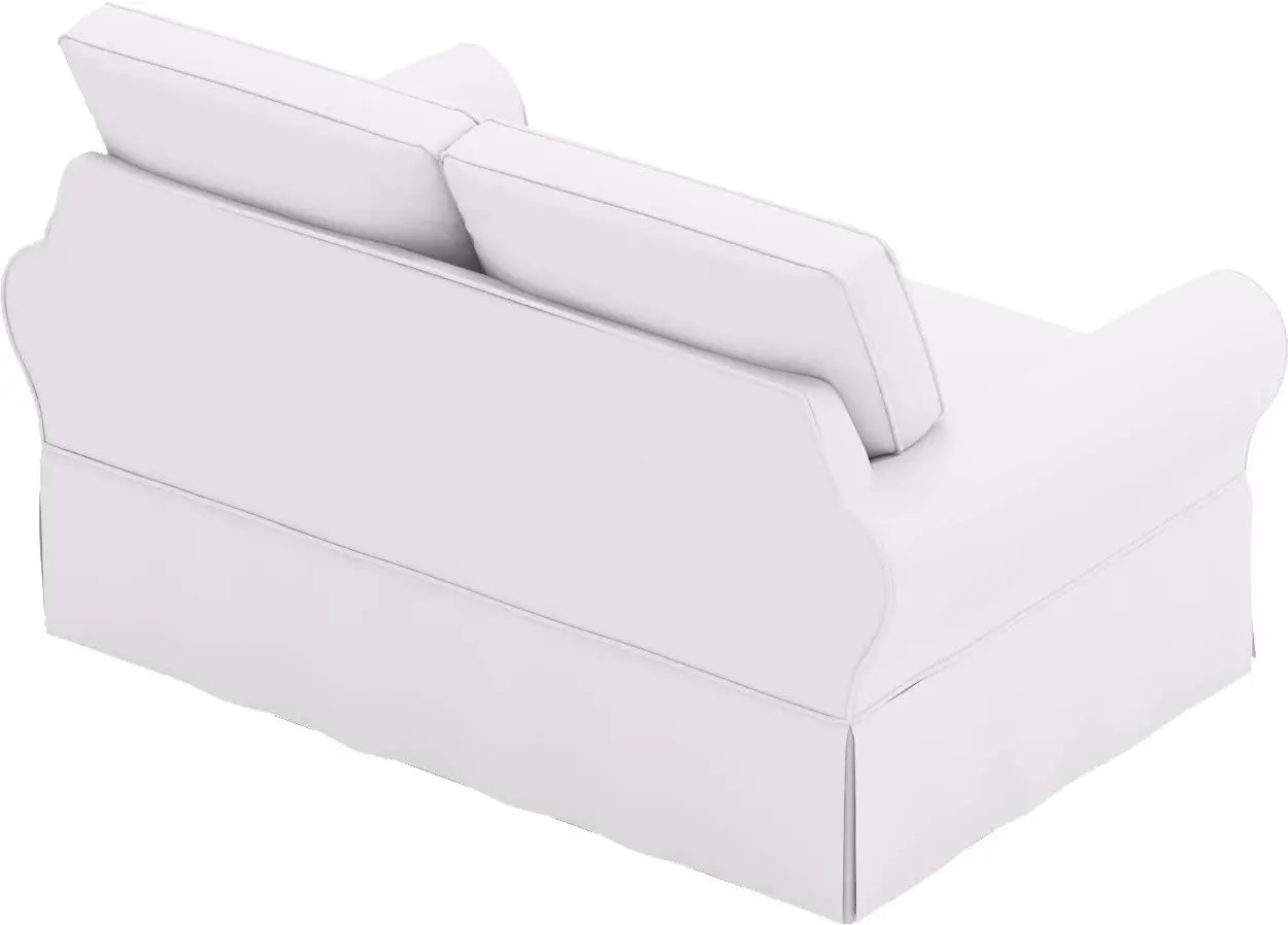 The Cotton Sofa Cover is 2 Seat Sofa Slipcover Replacement. It Fits Pottery Barn PB Basic Loveseat Sofa (Basic White)