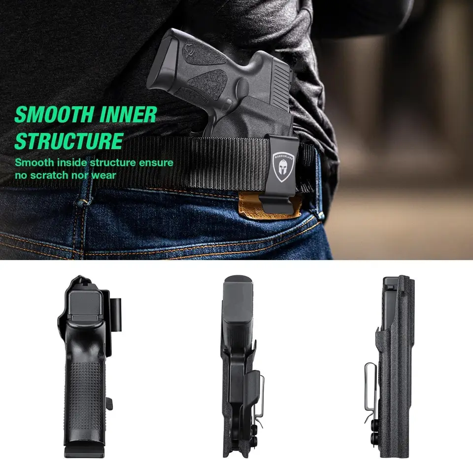 For G19,G19X,G26,G44,G45 Gen3-5&G23,G32 Gen3-4 ,IWB Kydex w/Claw