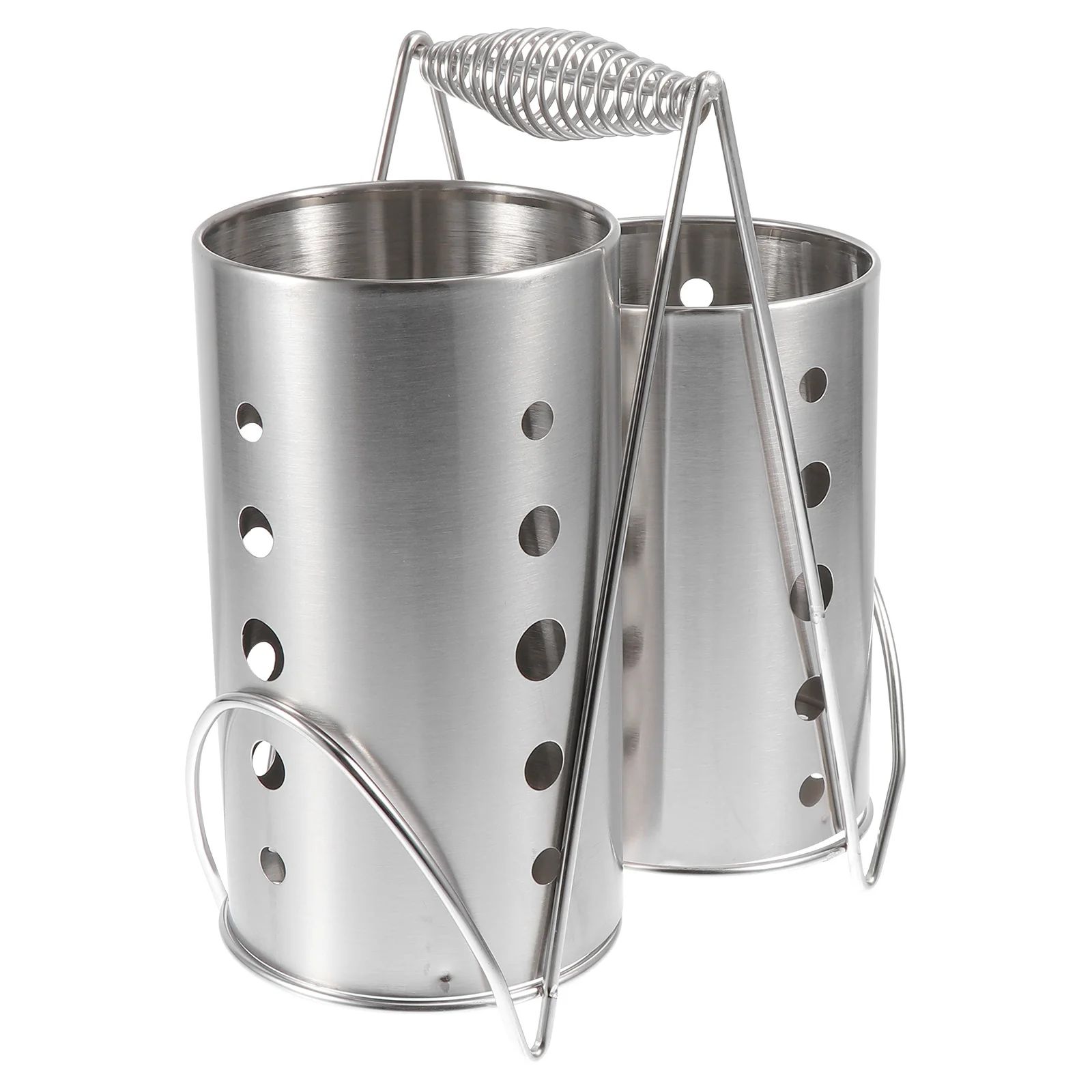 

Chopstick Holder Set Silver Multifunctional Kitchen Organizer For Chopsticks Spoons Cutlery Storage Drain Rack Home Use