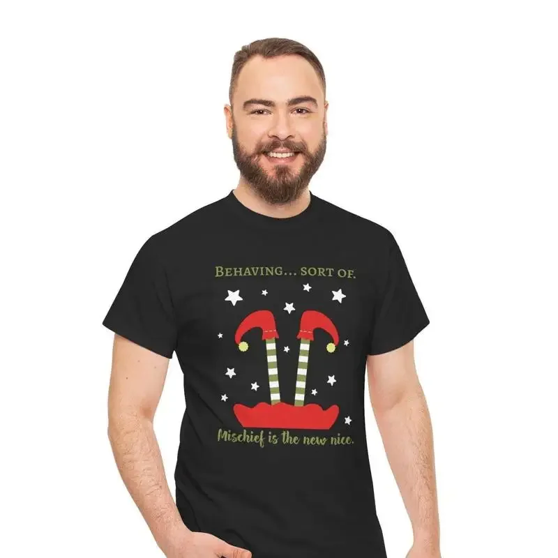 

Funny Elf Christmas T Shirt Family Matching Holiday Mischief