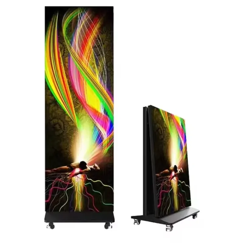 Outdoor Waterproof P1.8 LED Floor Stand Digital Signage Poster Screen High-Brightness Exhibition Display for Retail Store
