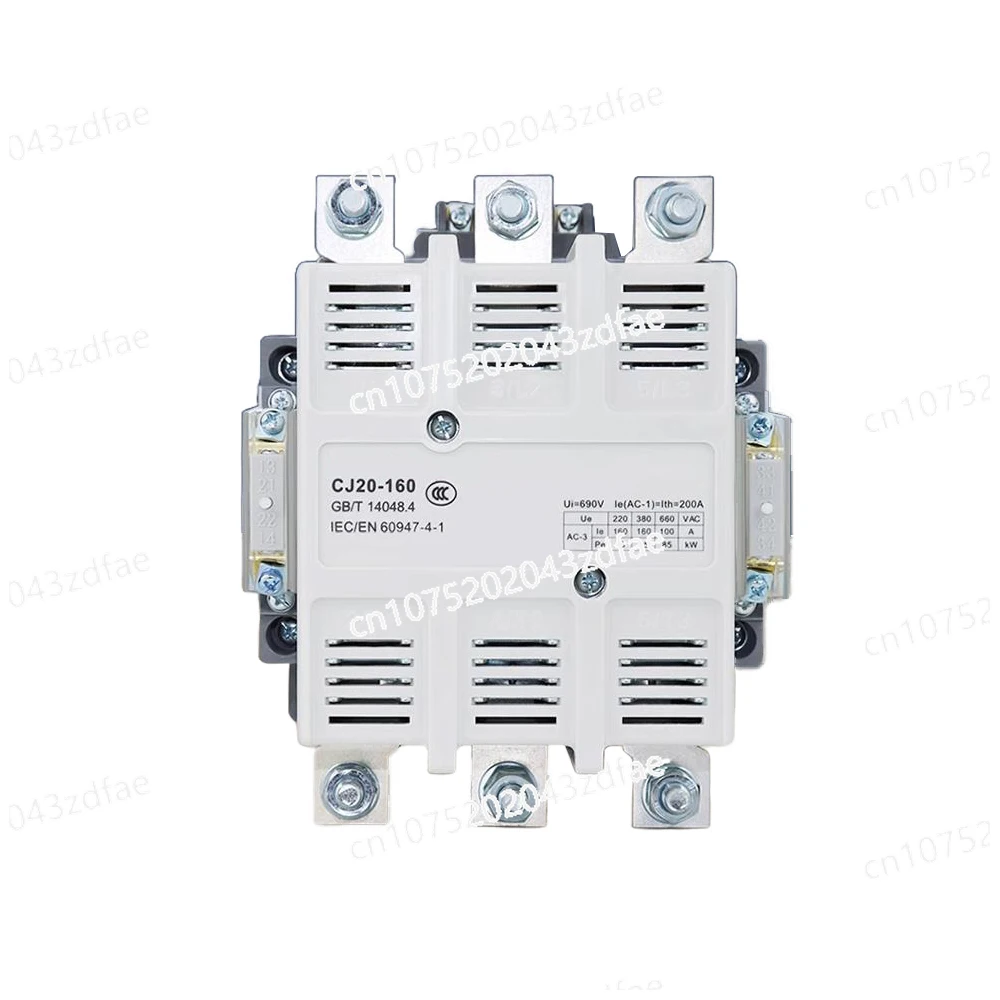 CJ20-160 Magnetic AC Contactor Rated Current 200A 630A 220V 380V 415V 600V Main Circuit Rated Voltage 1140V