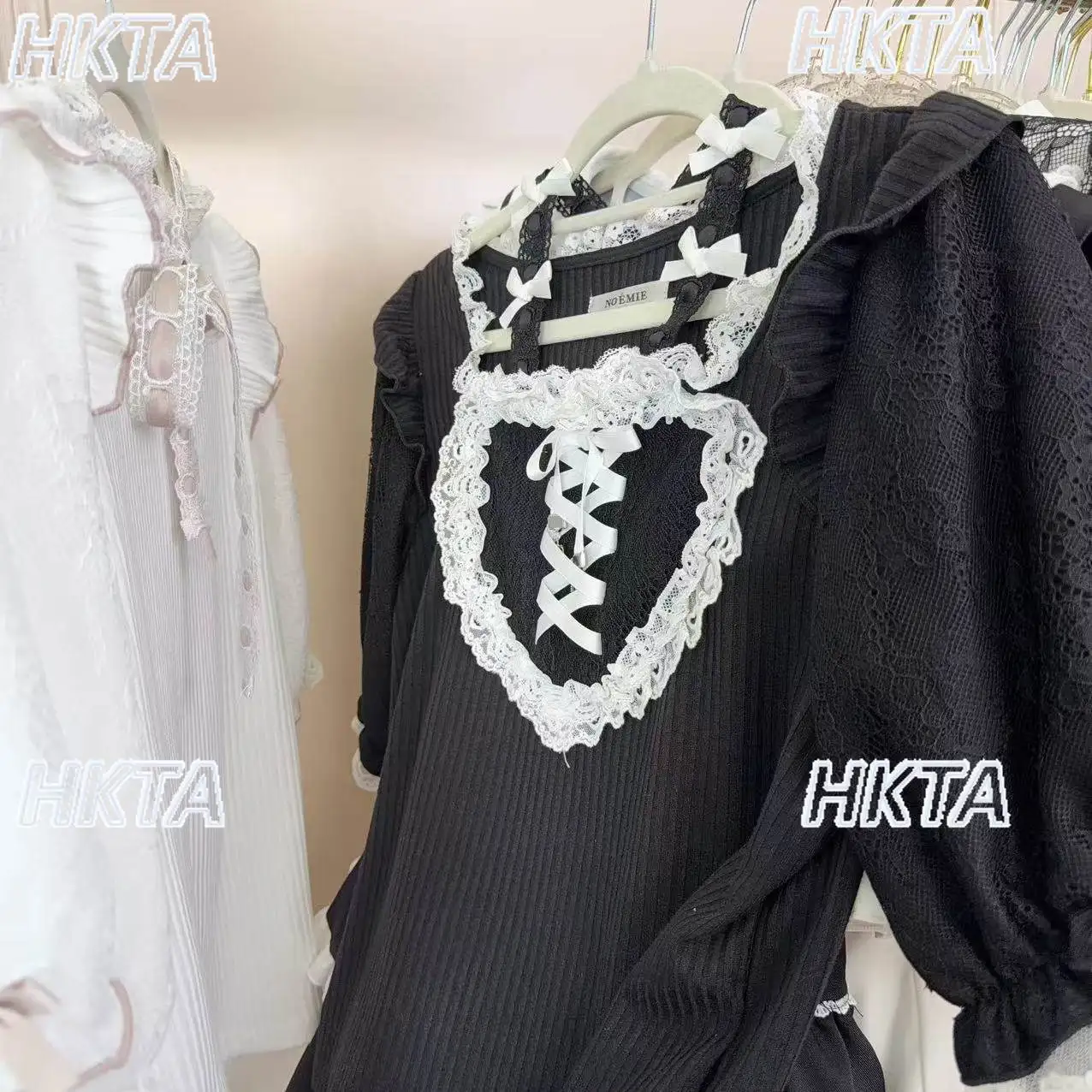 

Japanese 2026 Summer New Cute Short sleeved White Shirt Top Off Shoulder Lace Fungus Edge Bow Strap Sweet Lolita Blouses Women