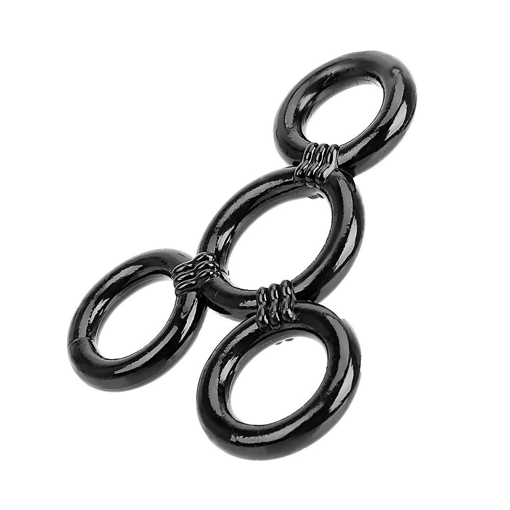 IKOKY 4 Rings Cock Rings Time Delay Ejaculation High Elasticity Penile Trainer Penis Rings Sex Toys for Men TPE Sex Shop