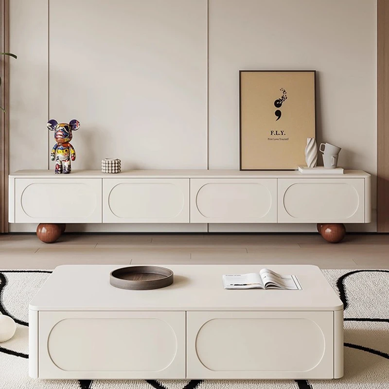 

Light Color Vertical Tv Stand Vintage Round Table Leg House Items Wooden Tv Stand Modern High End Muebles Salon Home Furniture