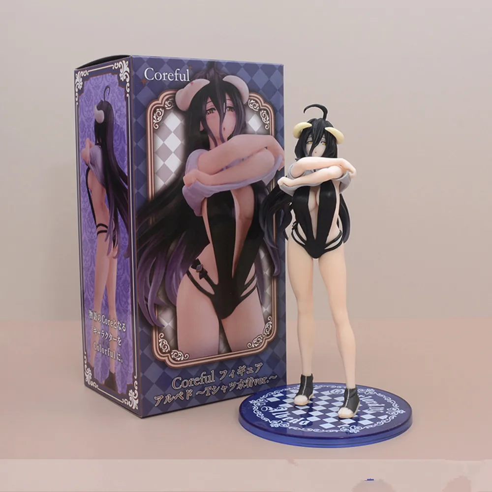 21cm Overlord Albedo Anime Figure Sexy Dress Albedo Action Figure Figurine PVC Adult Collection Model Doll Toys Adventure Novel