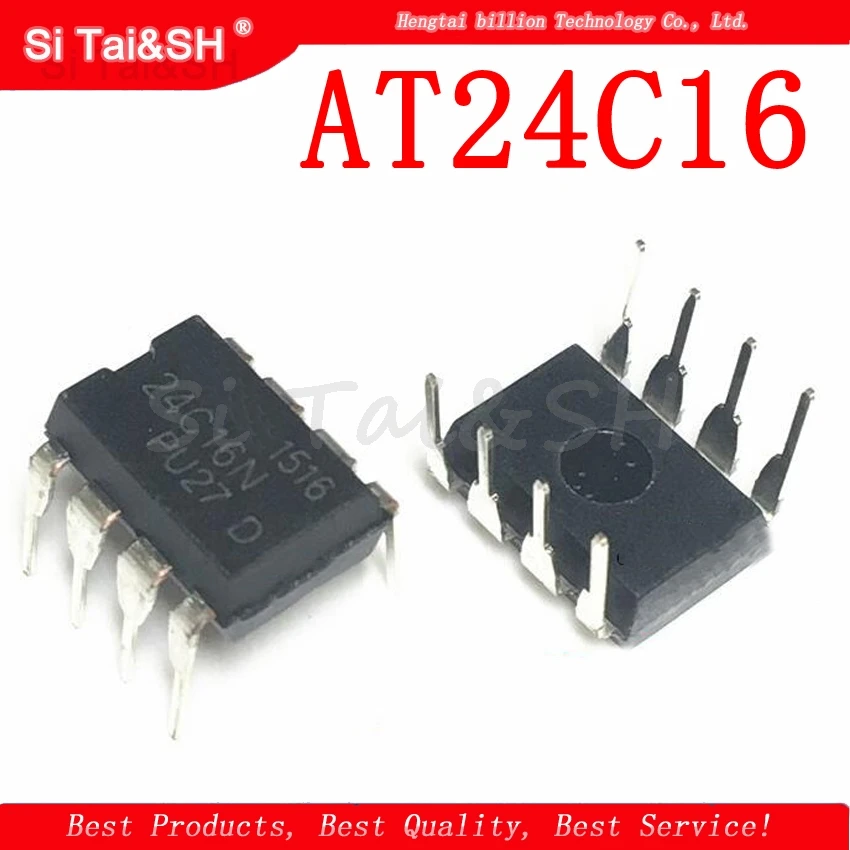 10PCS AT24C16  24C16 AT24C16-PU27 Waterproof shell