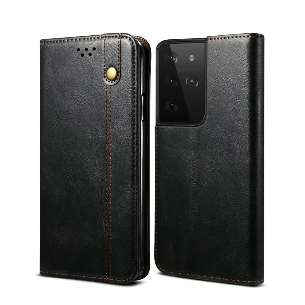 Leather Texture Magnet Book Cover for Samsung S25 S24 Ultra S23 S 22 5G Case 360 Protect Galaxy S22 S 24 23 Plus S20 FE S21 Etui