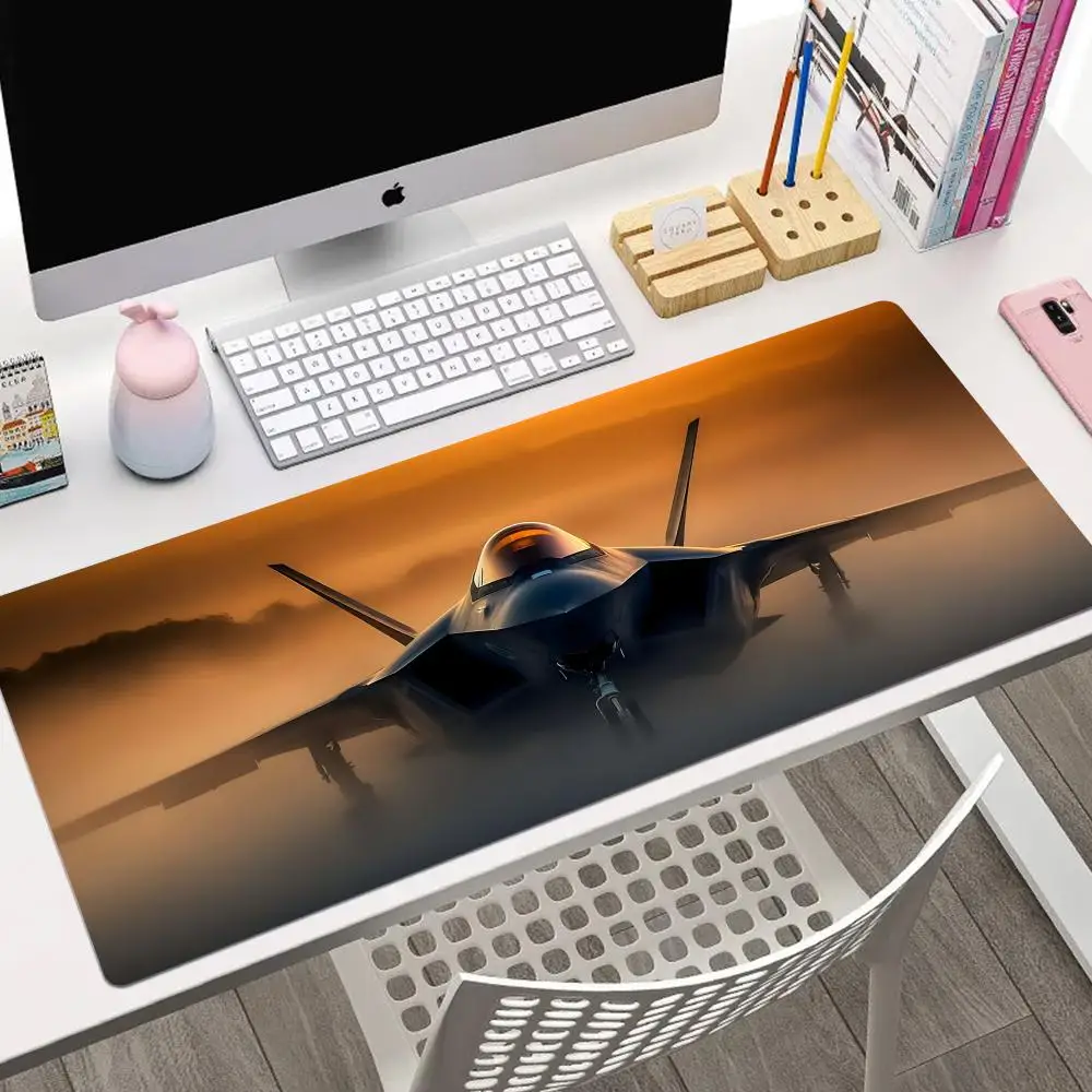 F35 Lightning Airplane Rug Accessories Gamer Keyboard Game Mouse Office Pad Large Mat Table Laptop Desk Mats Computer PC Big