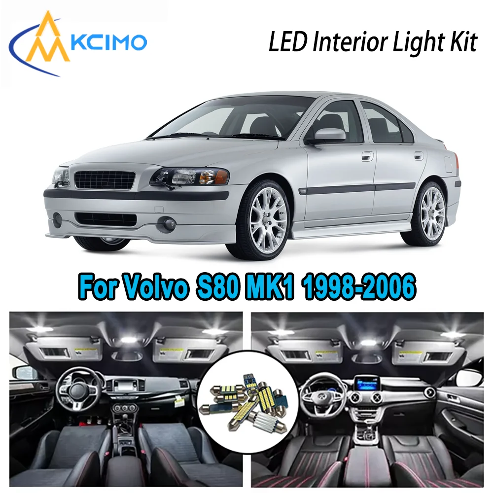 

High-Quality LED Interior Kit for Volvo S80 MK1 1998-2006 1999 2000 2001 2002 Premium Error-Free Dome Map Trunk Automotive Lamps
