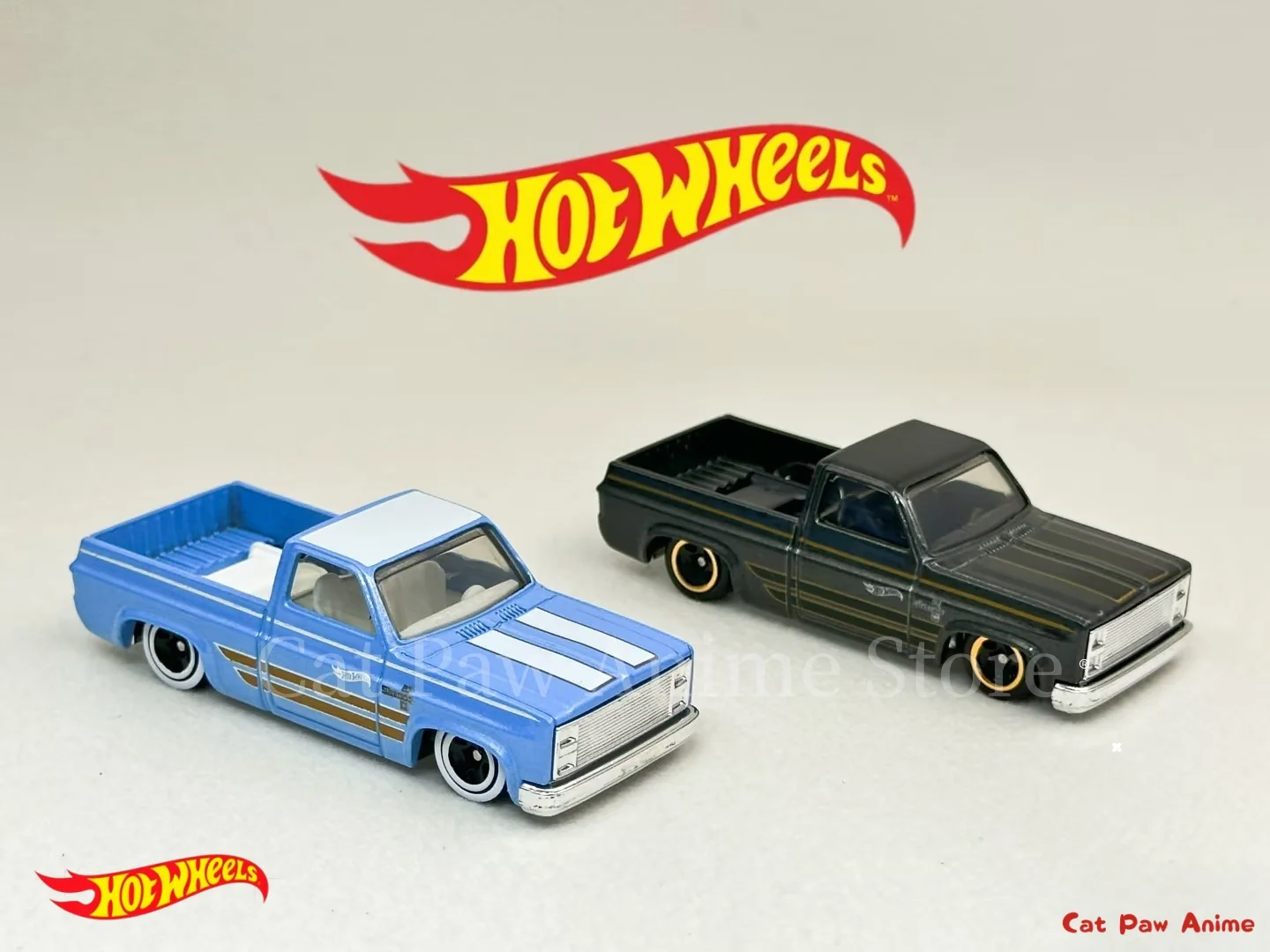 ماتيل هوت ويلز شيفروليه سيلفرادو شاحنة بيك اب 1983 سيارة رياضية لعبة مجسمة لهواة جمع دييكاست السكك الحديدية مركبة السيارات