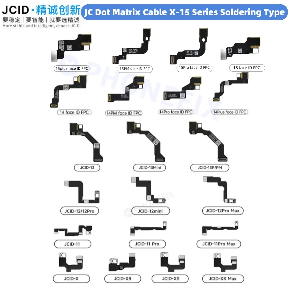 JC Dot projektor elastyczny kabel do twarzy ID programator JCID Pro1000s JC Dot Matrix Model wykrywania dla Iphone X-16 pro max naprawa