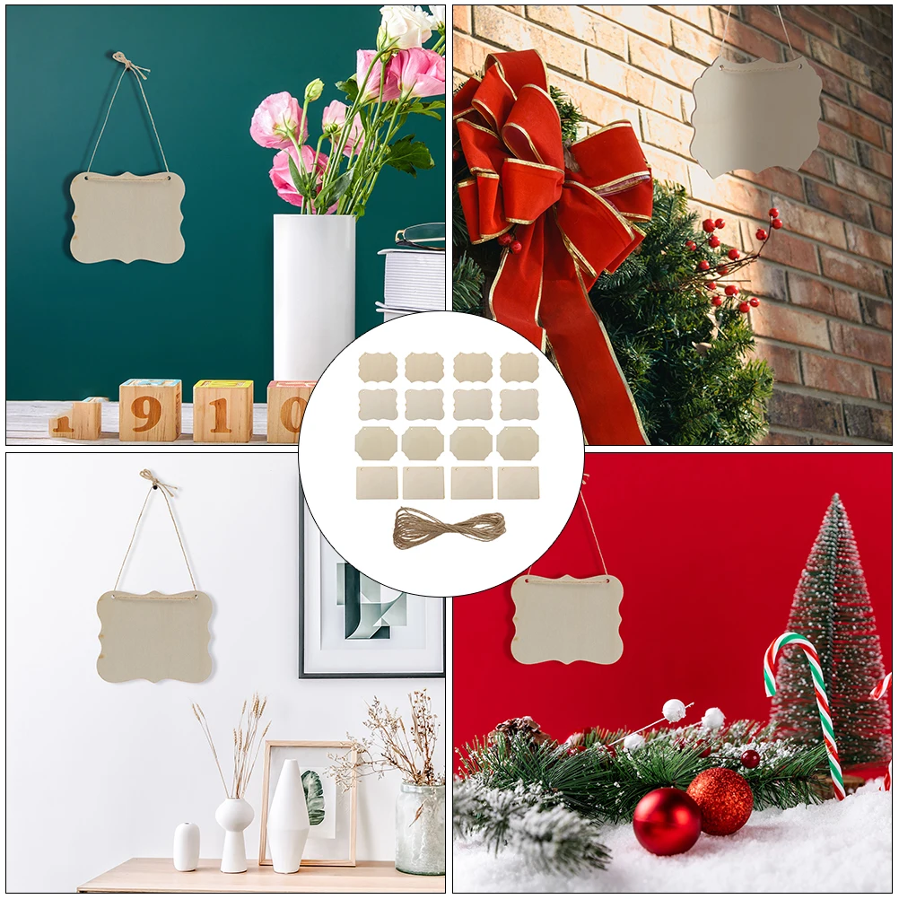 

Blank Wood Chips Hanging Sign for DIY Plaque Natural Decorations Wedding Craft Project Wooden Pendant Sewing Accessories