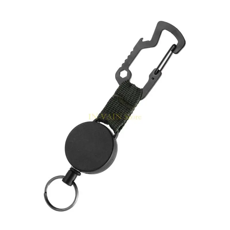 M5TC فولاذ الأسلاك حبل حبل أبازيلي حامل مفتاح شارات مفاتيح القابلة للسحب