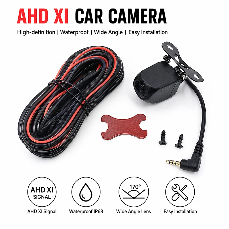 AHD 720P HD Night Vision Rearview Camera 4 Pin 2.5mm IP67 Waterproof For Car Automatic Reversing
