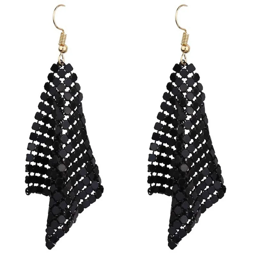 New Fashion Star Jewelry Charm Sequin Drop Earrings  Geometric Round Shiny Dangle Earring  Women Sales Gifts
