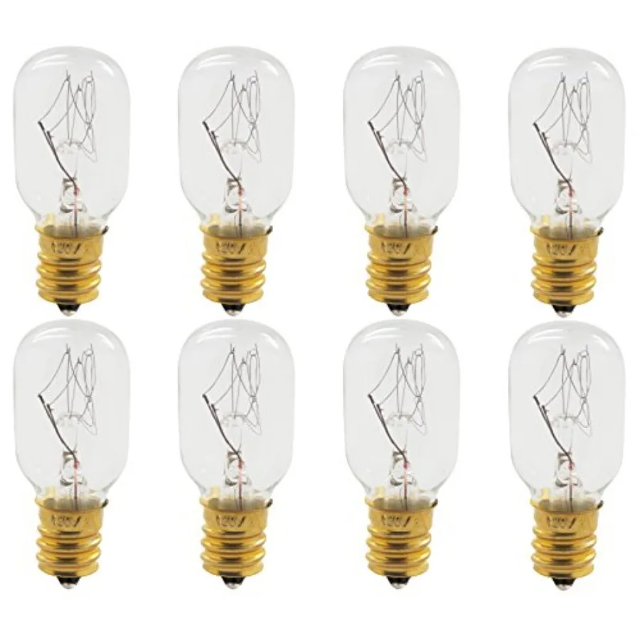 Himalayan Dimmable Salt Lamp Light Bulbs 25 Watt - Candelabra Bulb Adapter - Warm White Light - E12 Light Bulb - 2500 Hour Life