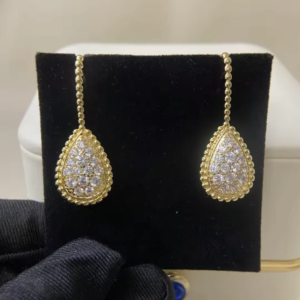 Luxury Waterdrop Full Diamond Necklace & Earrings Set