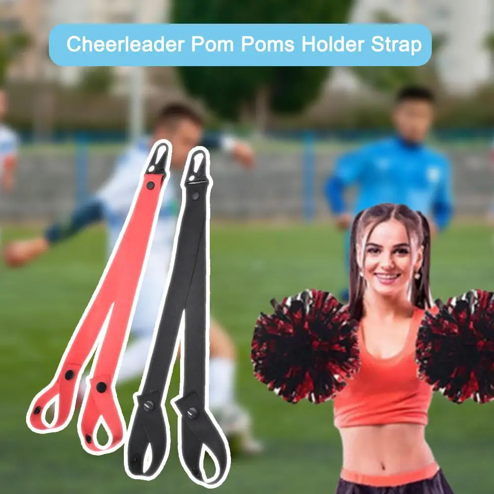 Cheerleader Pom Pom pemegang tali anyaman dengan gesper kokoh untuk ransel bersorak mudah digunakan untuk ransel Cheer untuk upacara T7I4