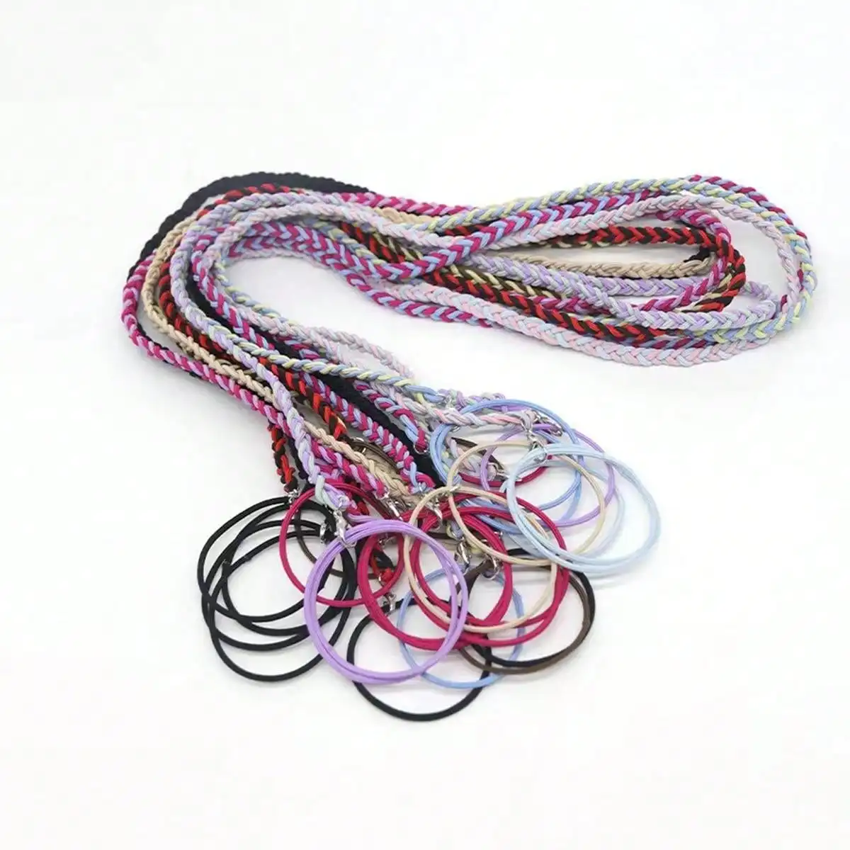 1pc Elastic sports ponytail anchor braid fried dough twisted hair rope sports headband, windproof and suitable for outdoor sport