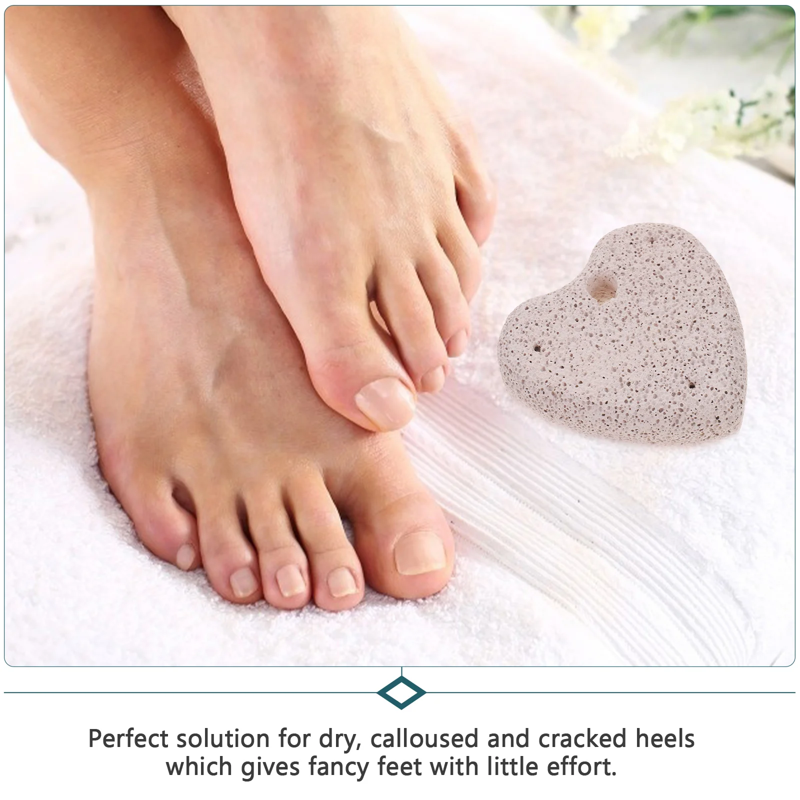 Lima de pies de piedra pómez de doble cara, eliminador de callos en forma de corazón para talón agrietado, exfoliante, pedicura casera, 3 uds.