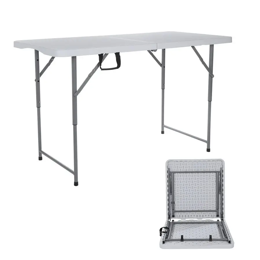 

4ft Folding Table Outdoor Picnic Table Barbecue Camping Tables Courtyard Leisure Portable Tables Balcony Table