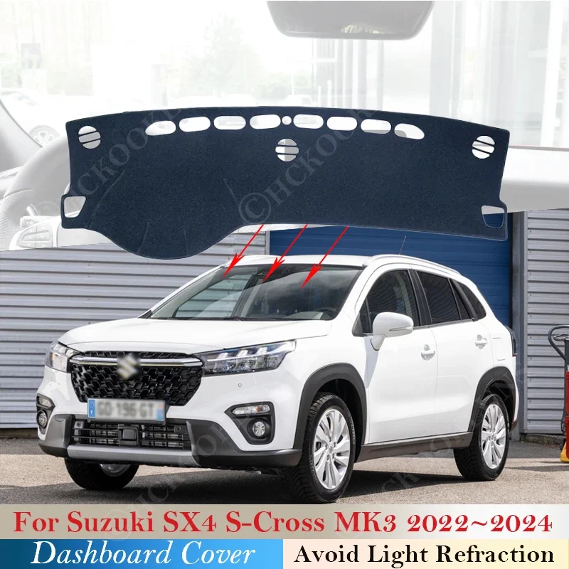 

Dashboard Cover Board Mat for Suzuki SX4 S-Cross MK3 2022~2024 2023 Car Liner Pad Anti-Slip Custom Sunshade Rug Cape Accessories