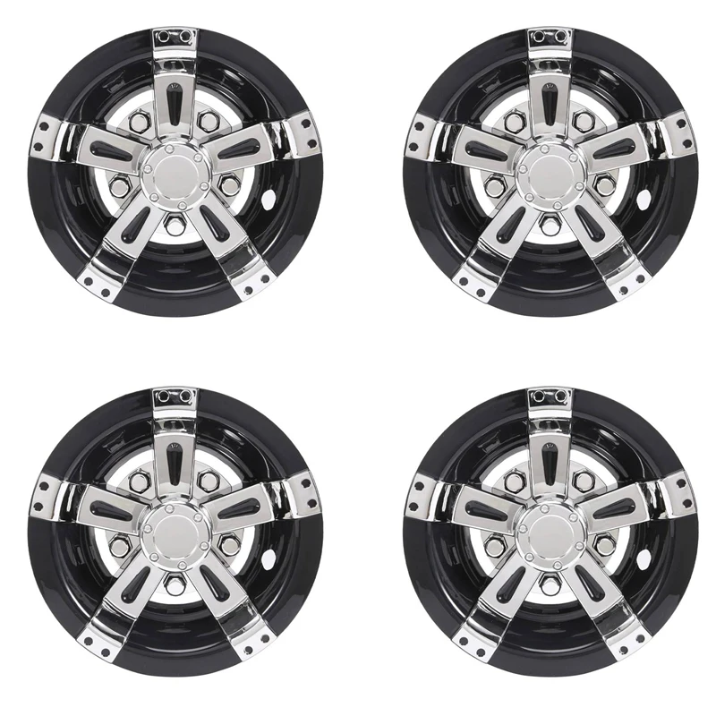 4Pcs 8Inch Golf Cart Wheel Cover, 5 Spoke Design Hub Cap For Golf Carts For Club Car, EZGO, Yamaha