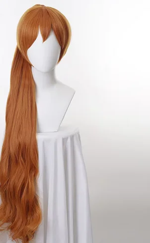 Thumbelina wig 100cm Long Curly Synthetic Hair Cosplay Costume Wigs Chip Ponytail + Free Wig Cap