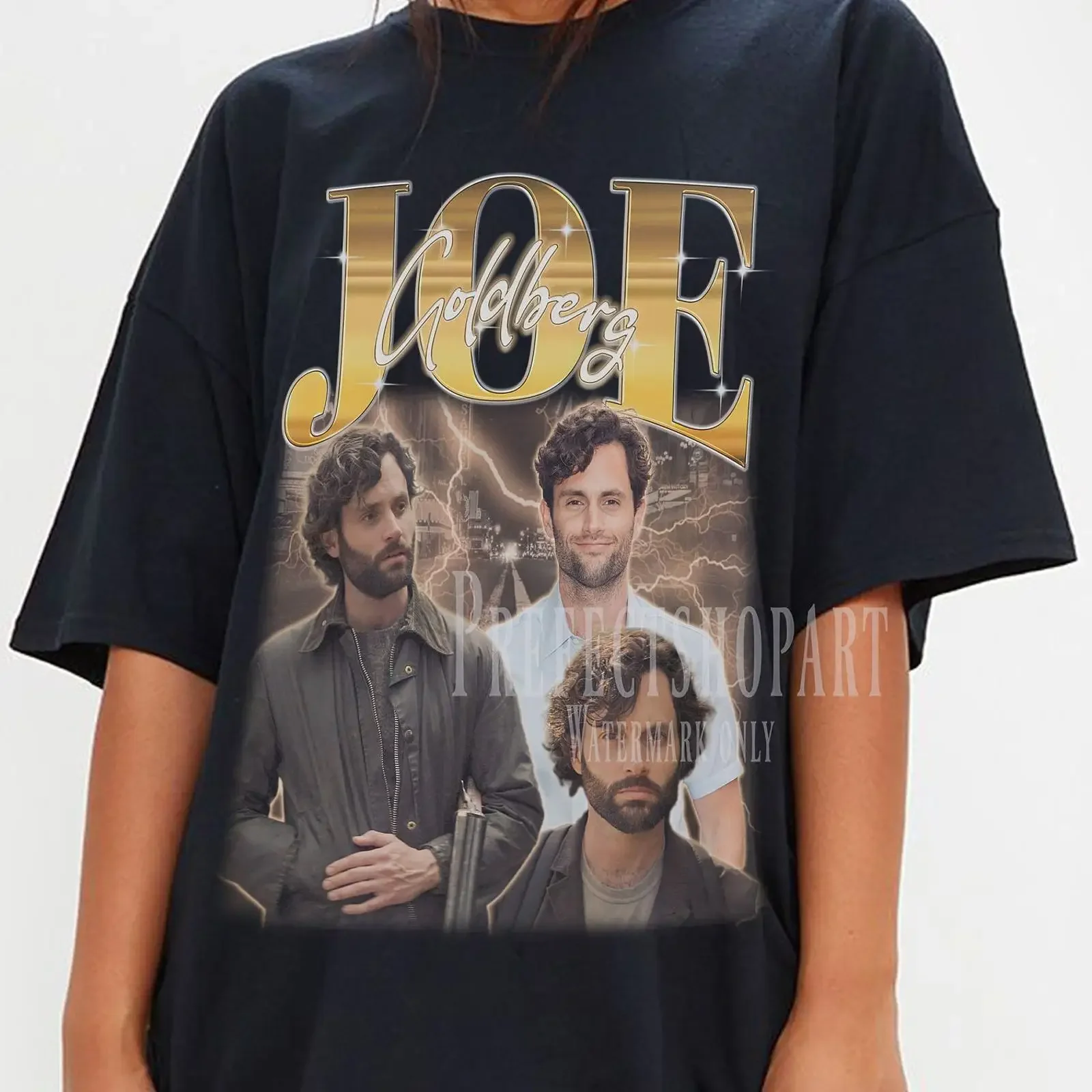 Retro 90s Joe Goldberg T Shirt Penn Badgley You TV Series Vintage Casual Oversized vintage Washed Breathable Slightly